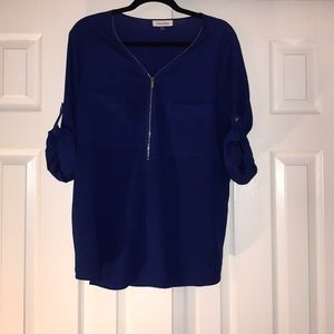 Zipper front Clavin Klein blouse
